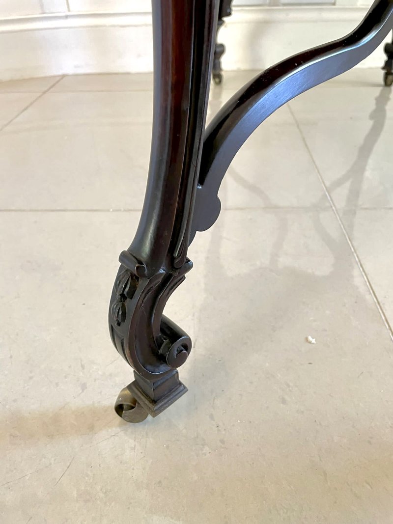 Outstanding Quality Antique Victorian Carved Mahogany Freestanding Centre Table - Image 9